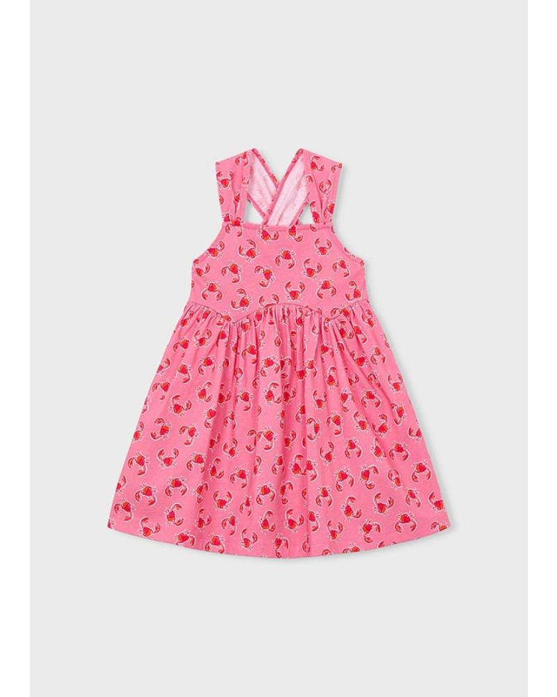 MAYORAL VESTIDO ESTAMPADO CON TIRANTES CRUZADOS ROSA