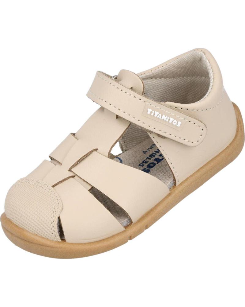 TITANITOS SANDALIAS BAREFOOT L500-FELIX CREMA