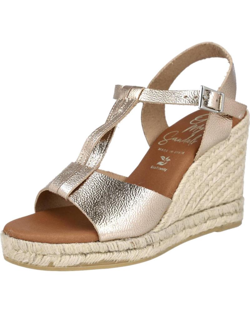 OH MY SANDALS SANDALIAS DE CUÑA CON DISEÑO DE CÁÑAMO Y CIERRE DE HEBILLA CAVA