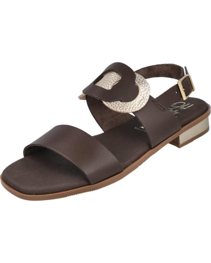 OH MY SANDALS SANDALIAS PLANAS 5870 CON HEBILLA DECORATIVA MARRON