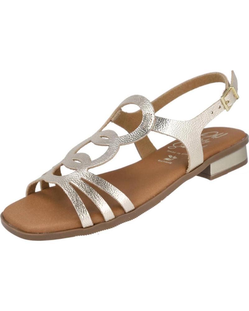 OH MY SANDALS SANDALIAS PLANAS 5874 METALIZADAS CHAMPAGNE