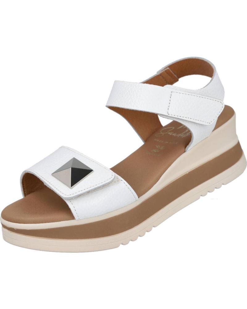 OH MY SANDALS SANDALIAS DEPORTIVAS OH MY SANDALS 5972 CON ADORNO METÁLICO BLANCO