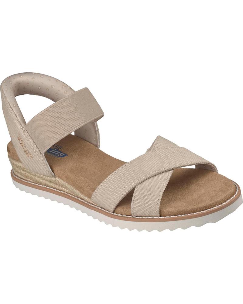 SKECHERS SANDALIAS SLIP-INS BOBS DESERT KISS - GOLDEN LILY NATURAL