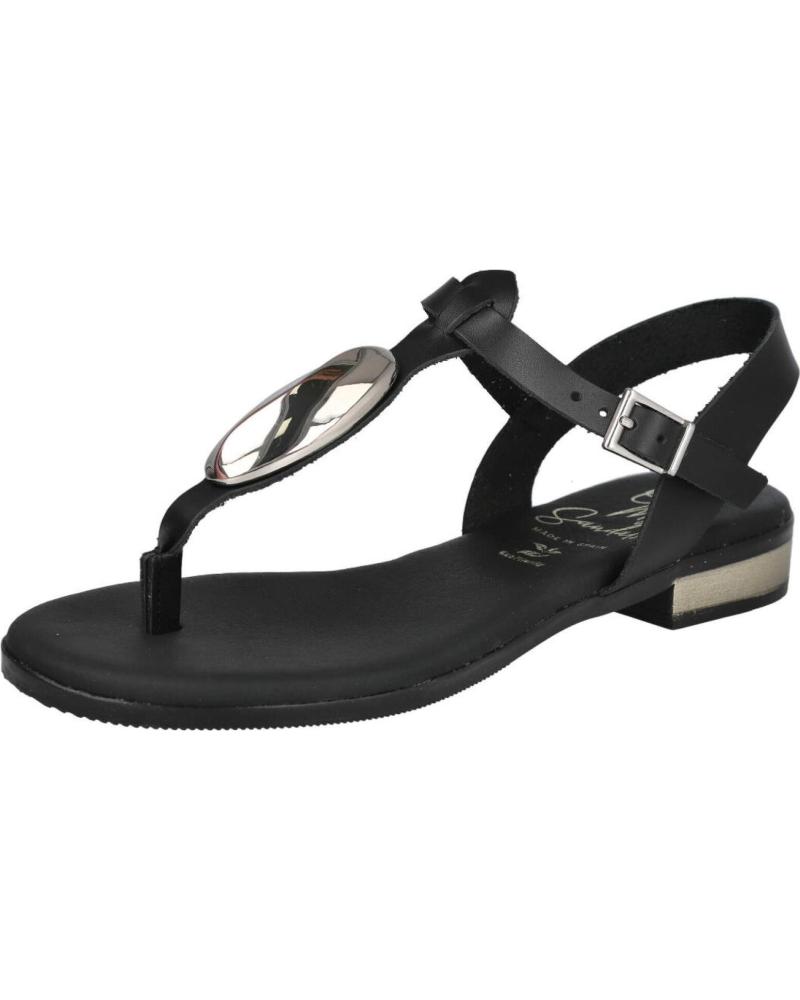 OH MY SANDALS SANDALIAS ESCLAVAS OH MY SANDALS 5864 CON ADORNO METÁLICO NEGRO