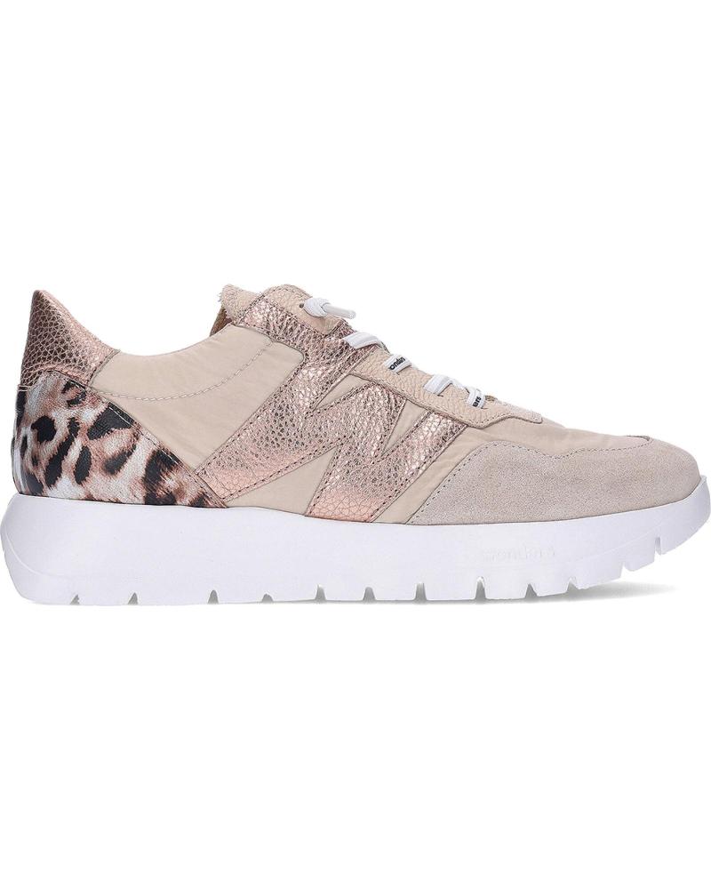 WONDERS ZAPATILLAS RAME CON ACABADO ANIMAL PRINT Y PLATAFORMA BEIGE