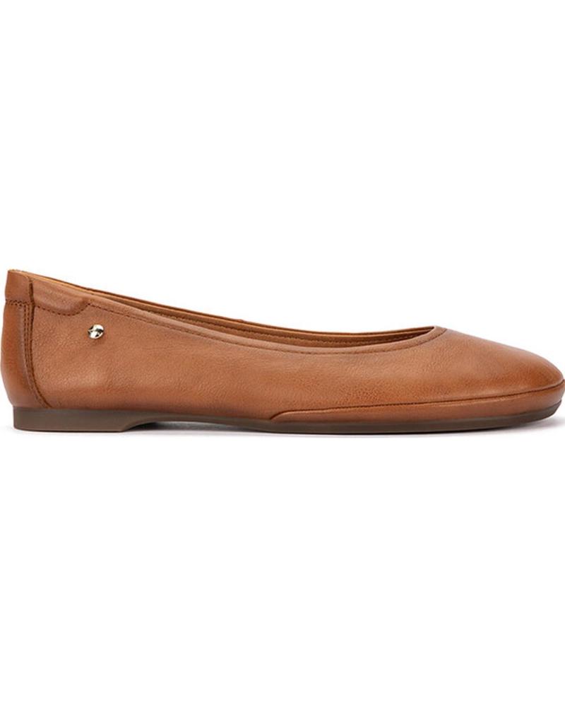PIKOLINOS BAILARINAS PIKOLINOS CARMONA W2S-2655CO EN PIEL COLOR BRANDY BRANDY