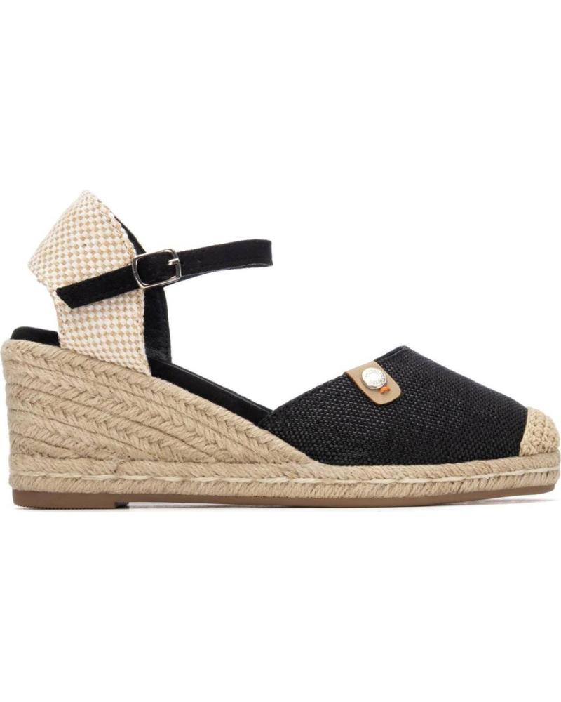 REFRESH SANDALIA ALPARGATA CON CUÑA 175209 NEGRO