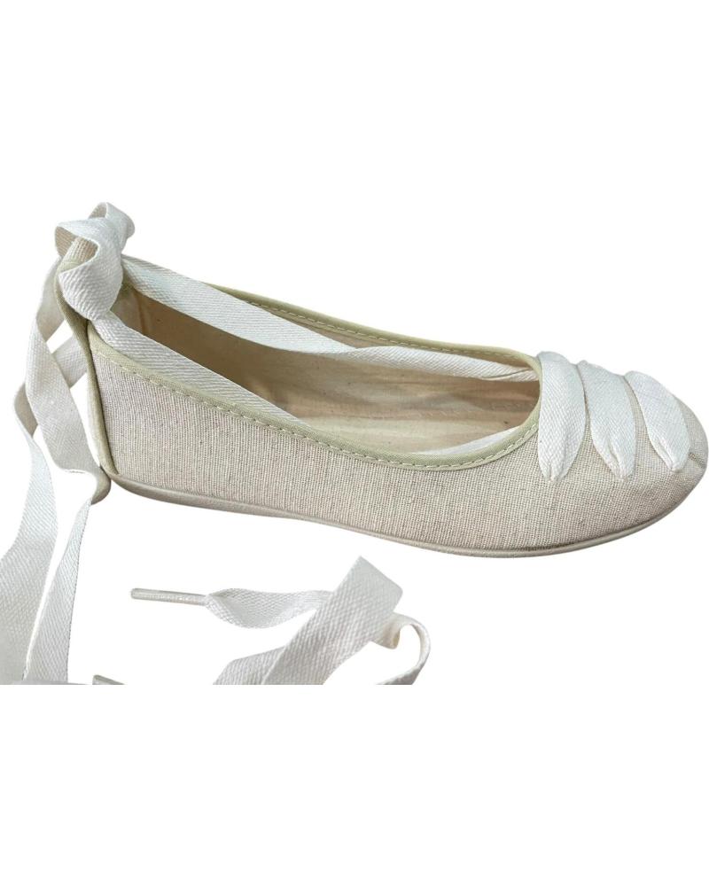 ANDREA RUIZ MERCEDITAS DE LINO CON LAZADA 701-20 BEIGE