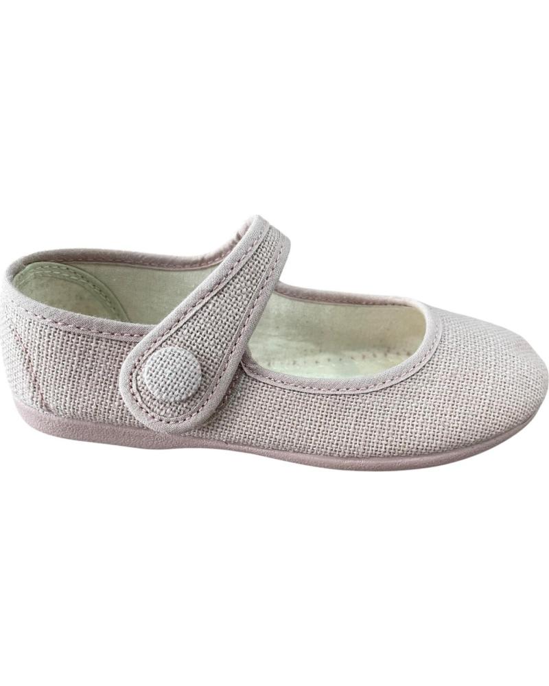 ANDREA RUIZ MERCEDITAS DE LINO CON CIERRE DE BOTÓN MODELO 755 BEIGE