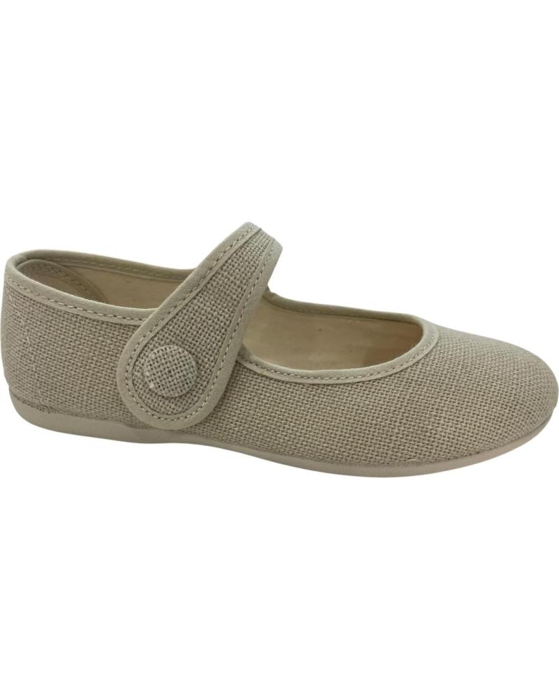 ANDREA RUIZ MERCEDITAS DE LINO CON BOTÓN 755 BEIGE