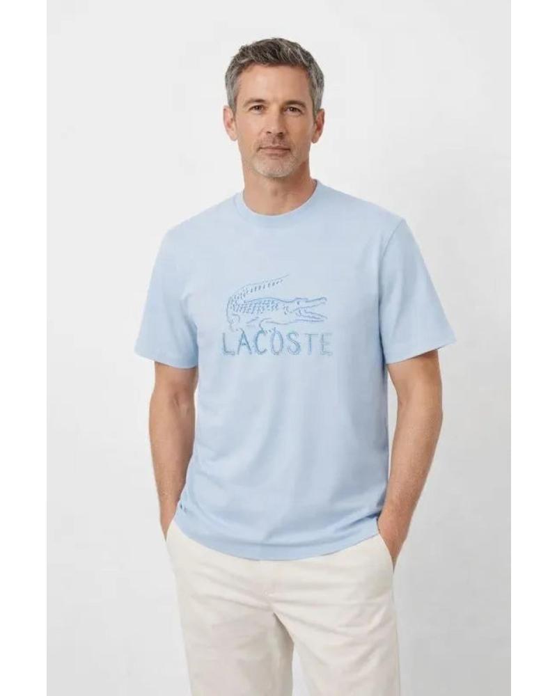 LACOSTE CAMISETA TH1427 LOGO ESTAMPADO CELESTE