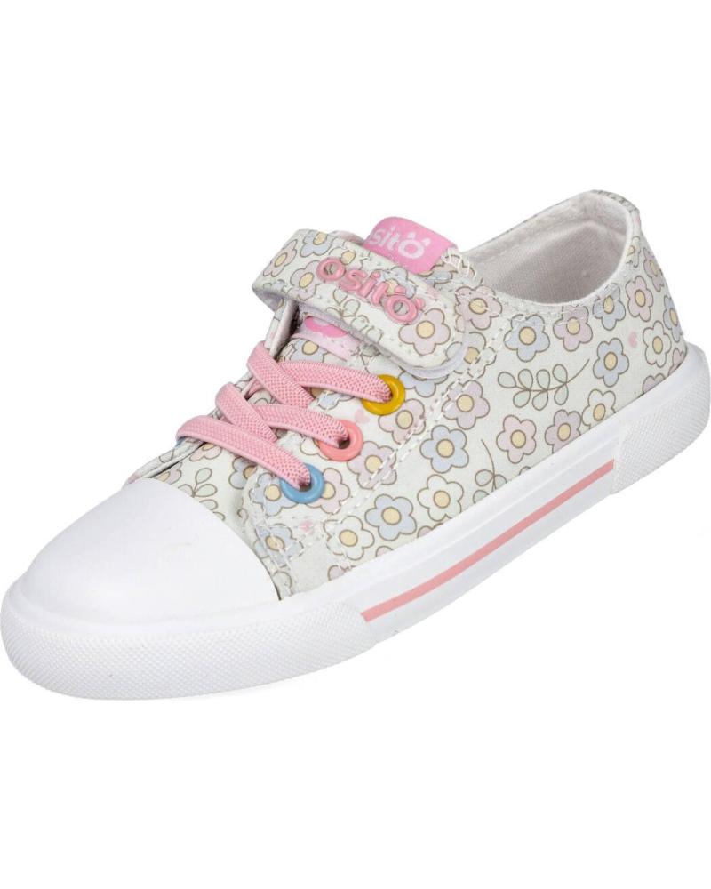 CONGUITOS ZAPATILLAS BEBÉ OSSH157006 FLORES PASTEL BRILLO MULTICOLOR