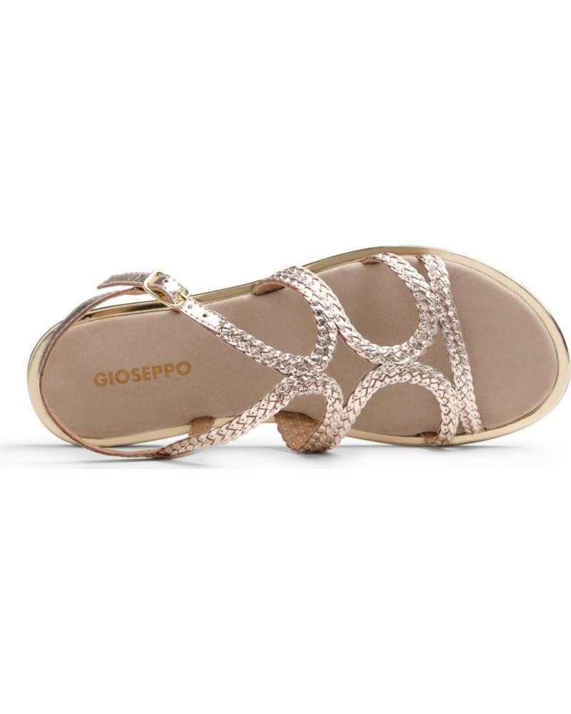 GIOSEPPO SANDALIAS PLANAS 79213 CON TIRAS ORNAMENTADAS ORO-PLATINO