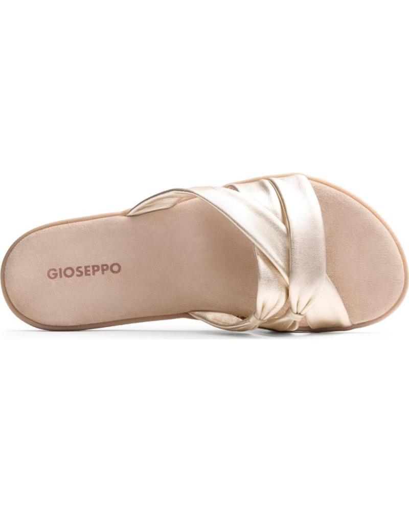 GIOSEPPO SANDALIAS PLANAS CON TIRAS CRUZADAS EN ACABADO PLATINO PLATINO