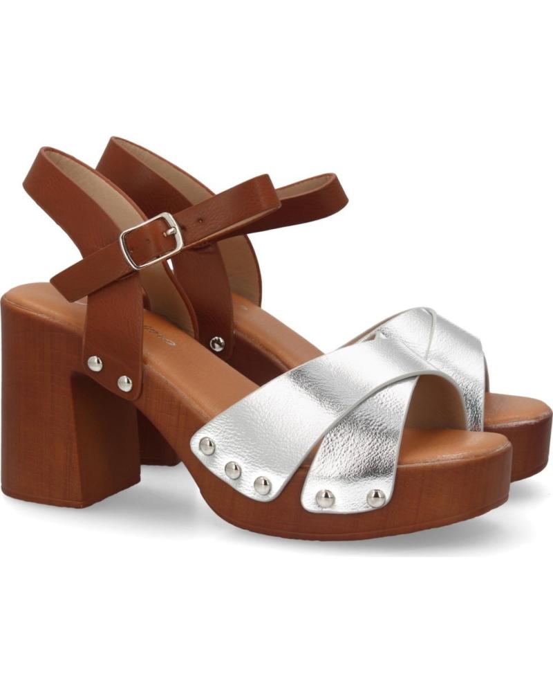 SPORT3PUNTO0 SANDALIA ZUECO PLATAFORMA TIRAS CRUZADAS METALIZADAS VARIOS COLORES