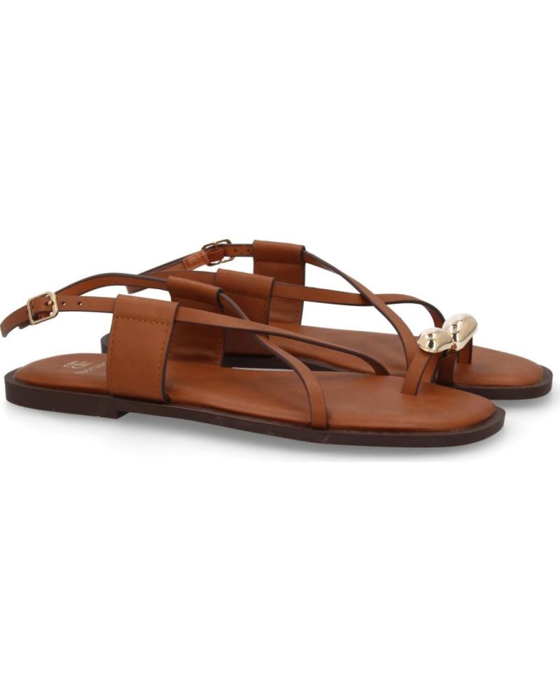 SPORT3PUNTO0 SANDALIA DE CUERO CON DETALLE DE PERLAS VARIOS COLORES