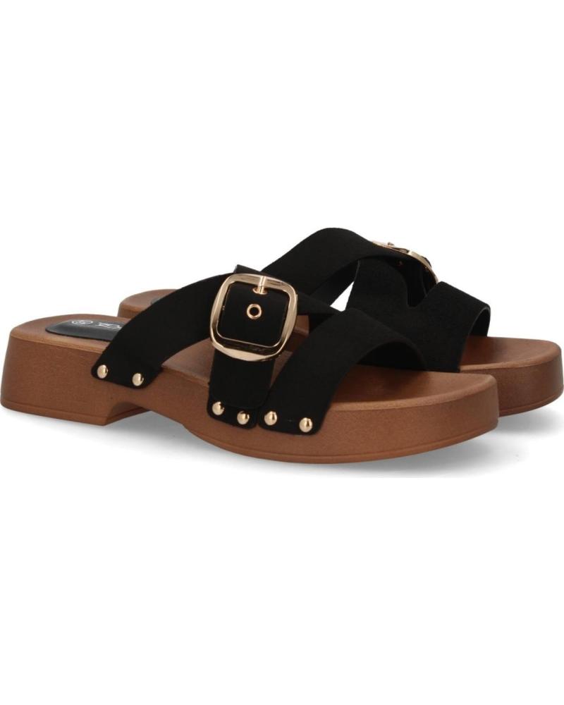 SPORT3PUNTO0 SANDALIAS TIPO ZUECO CON HEBILLA Y PLATAFORMA EFECTO MADERA VARIOS COLORES