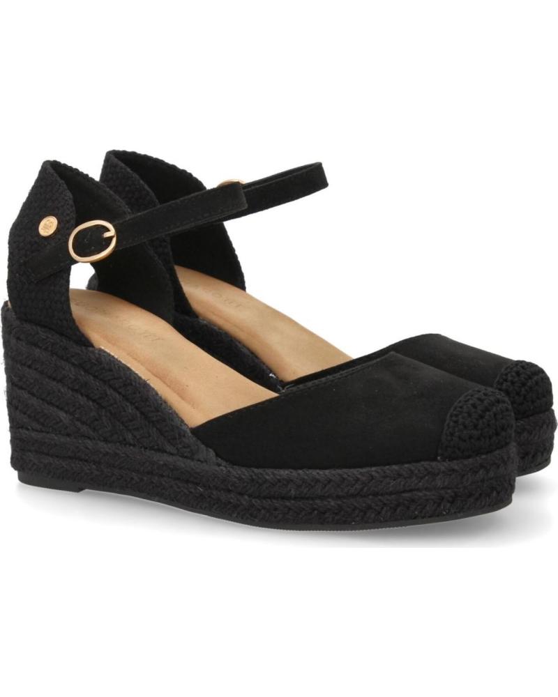 SPORT3PUNTO0 SANDALIA DE CUÑA CON CIERRE DE HEBILLA Y ACABADO TEXTIL VARIOS COLORES