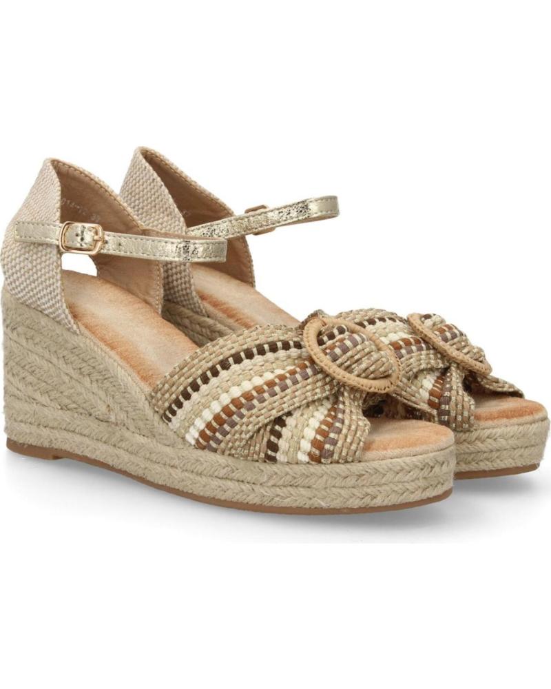 SPORT3PUNTO0 SANDALIA ALPARGATA CUÑA TRENZADA CON HEBILLA VARIOS COLORES