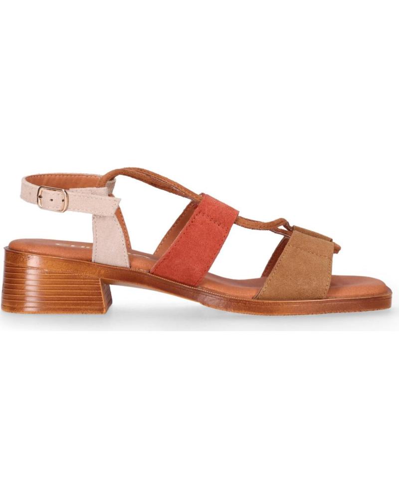 CHIKA10 SANDALIA BINKA CON TACÓN BLOQUE Y TIRAS MULTICOLOR MULTICOLOR