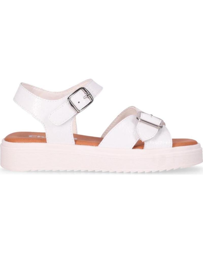 CHIKA10 SANDALIA EXPLORADOR CON HEBILLAS Y PLATAFORMA BLANCO-WHITE