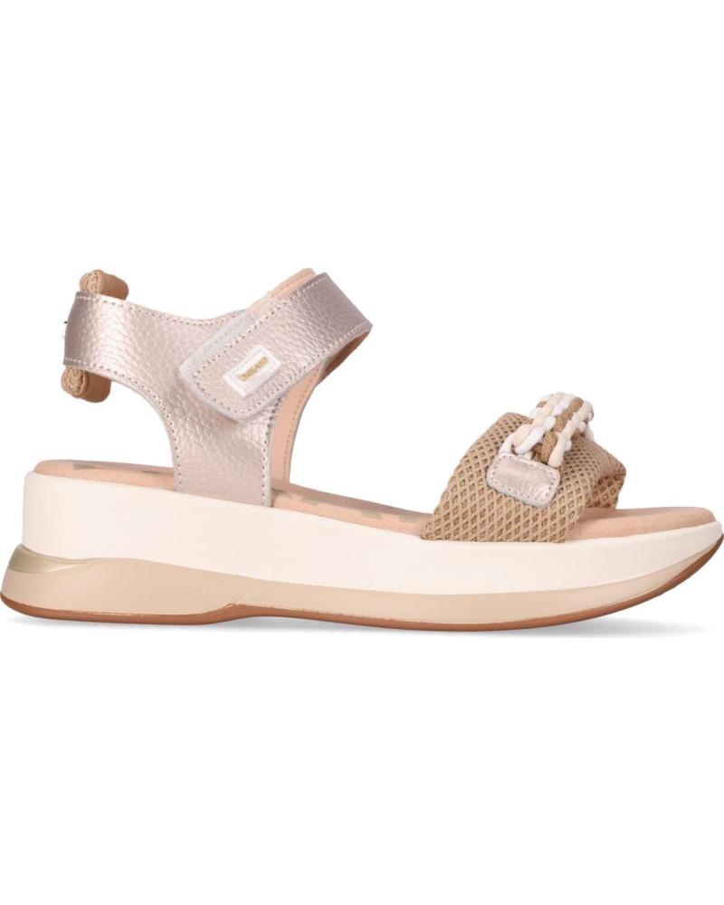 CHIKA10 SANDALIA PLATAFORMA CON DETALLE DE CADENA ORO-GOLD