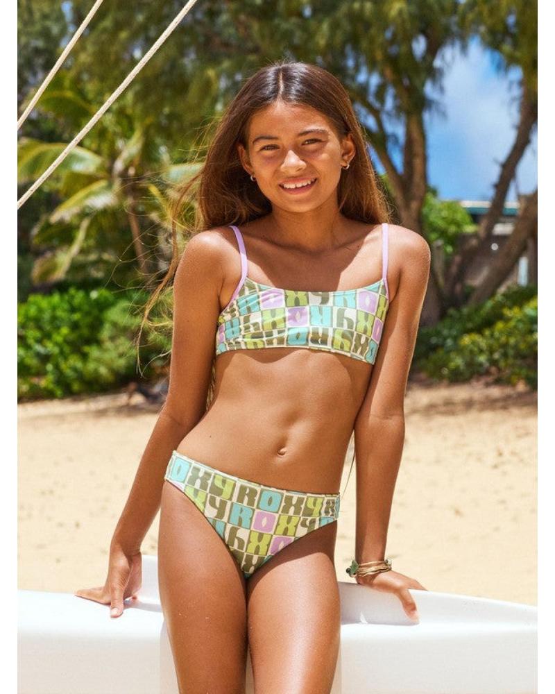 ROXY BIKINI ERGX203696-GLD8 ESTAMPADO GEOMÉTRICO GEOMéTRICO