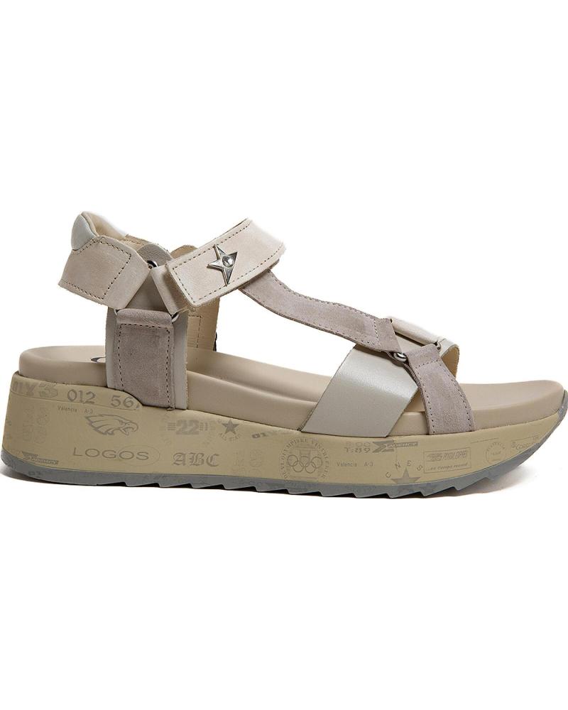 CETTI SANDALIAS C-1316 CON PLATAFORMA Y TIRAS DE ANTE IVORY