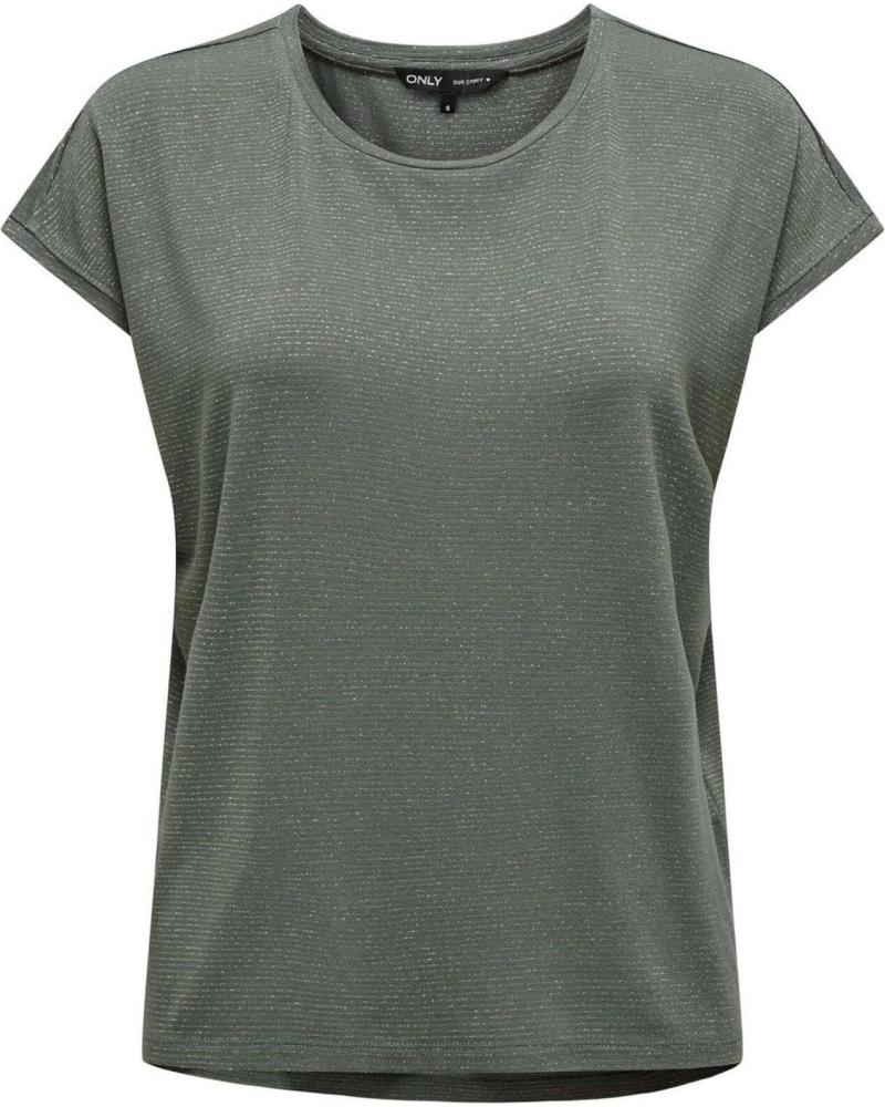 ONLY CAMISETA MANGA CORTA CUELLO REDONDO VERDE