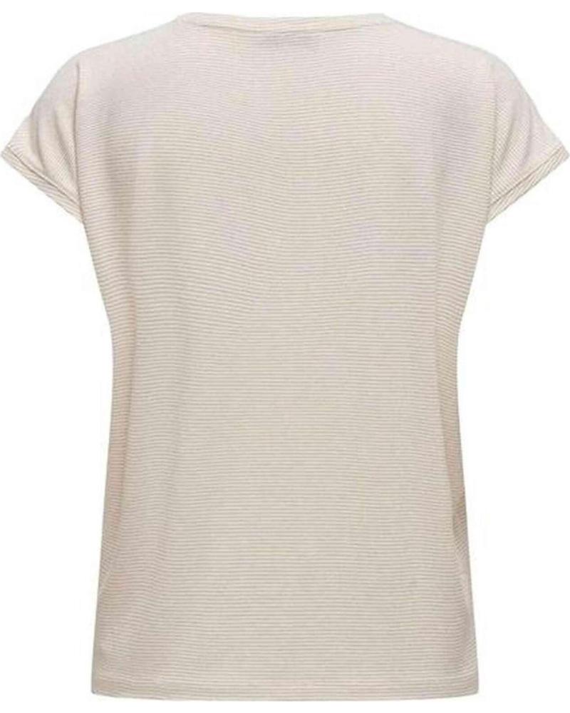 ONLY CAMISETA MANGA CORTA CUELLO REDONDO BEIGE