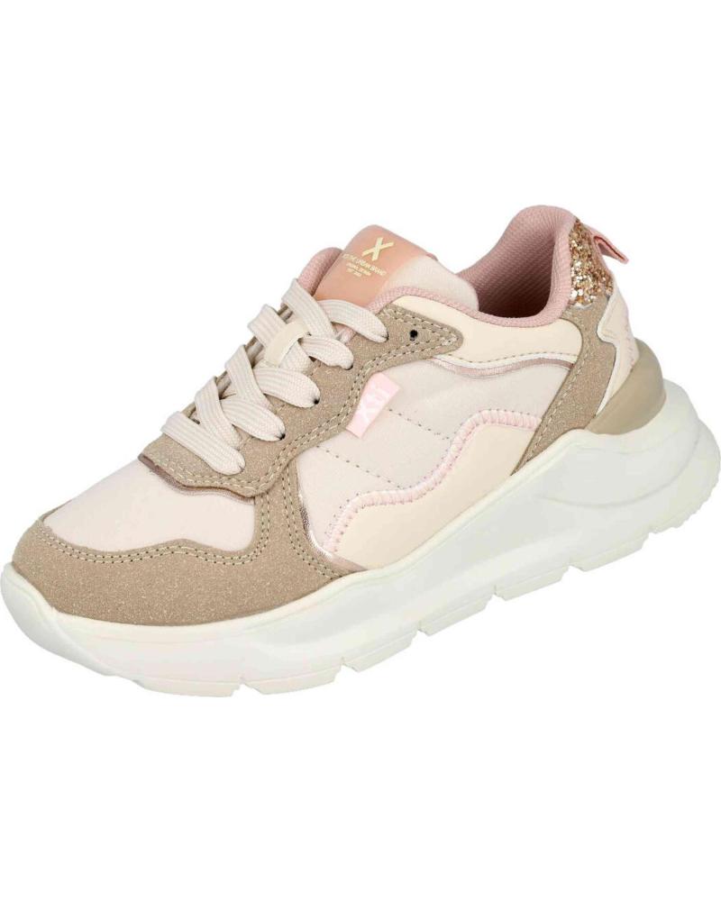 XTI ZAPATILLAS DEPORTIVAS XTI CON PANELES DE ANTE Y GLITTER BEIGE