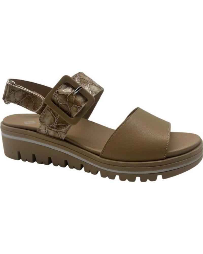 PIESANTO PIESANTO SANDALIA CON HEBILLA Y PLATAFORMA 4 CM MARRóN