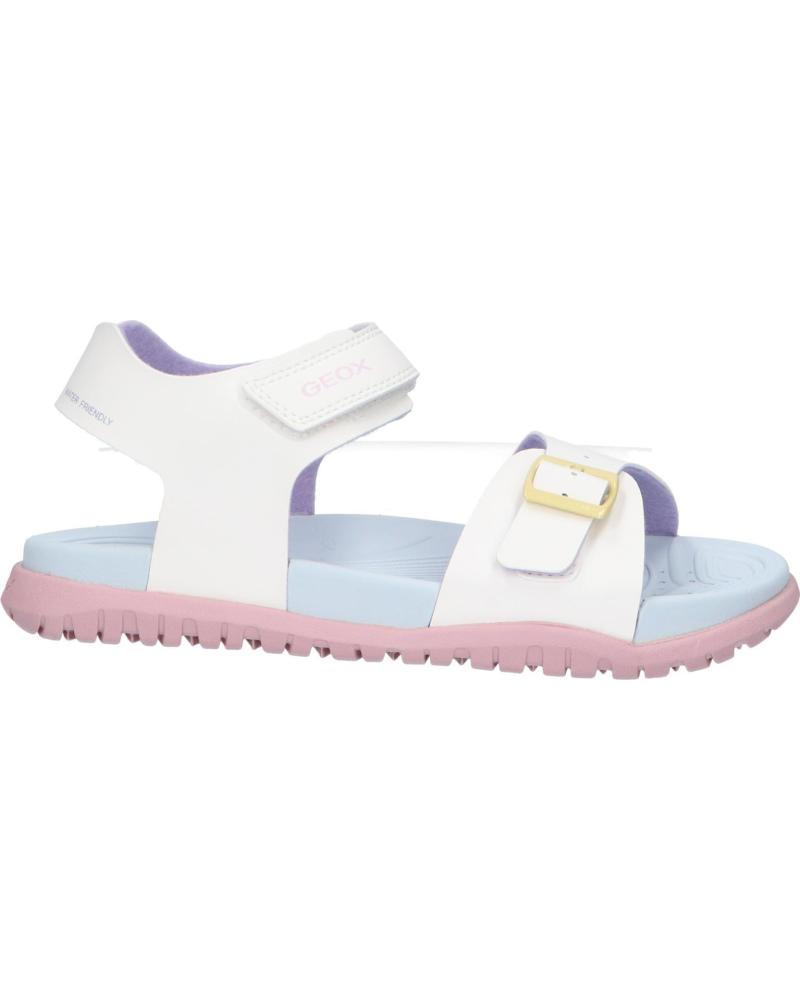 GEOX SANDALIA FUSBETTO J35HQA PARA NIÑA C0653 WHITE-MULTICOLOR