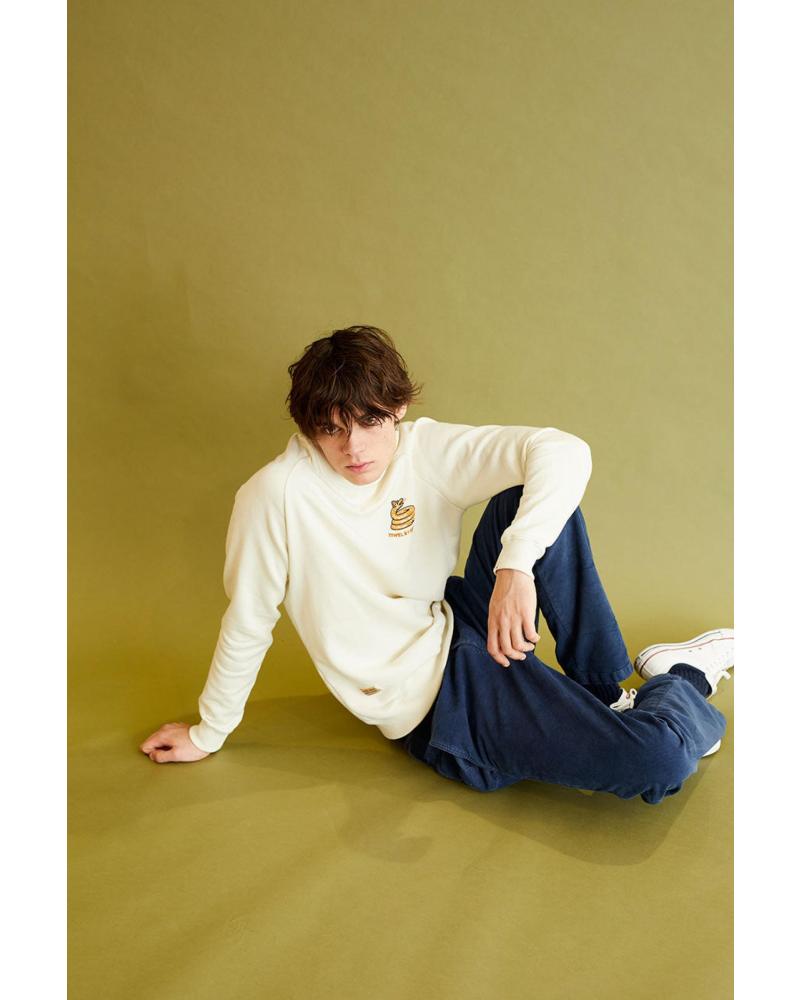 TIWEL SUDADERA TIWEL CON DETALLE GRÁFICO MARRON