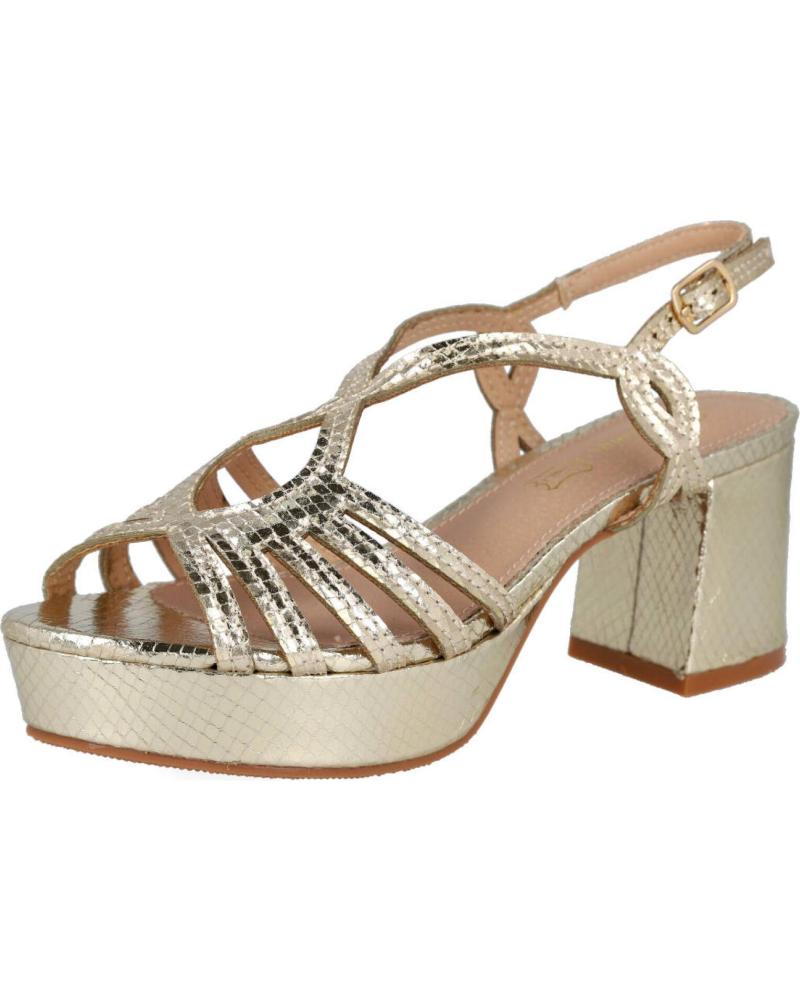 BUBBLE BOBBLE SANDALIAS BL2622-2 CON PLATAFORMA Y TACÓN SERPIENTE ORO