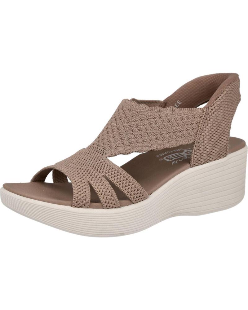 SKECHERS SANDALIA DE CUÑA SKECHERS 120012 BEIG