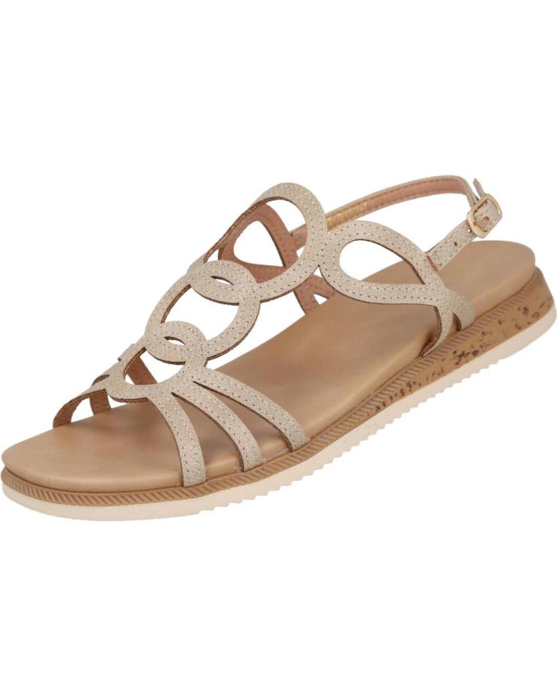 BUBBLE BOBBLE SANDALIAS PLANAS BL2612-1 CON DETALLE DE TIRAS BEIG