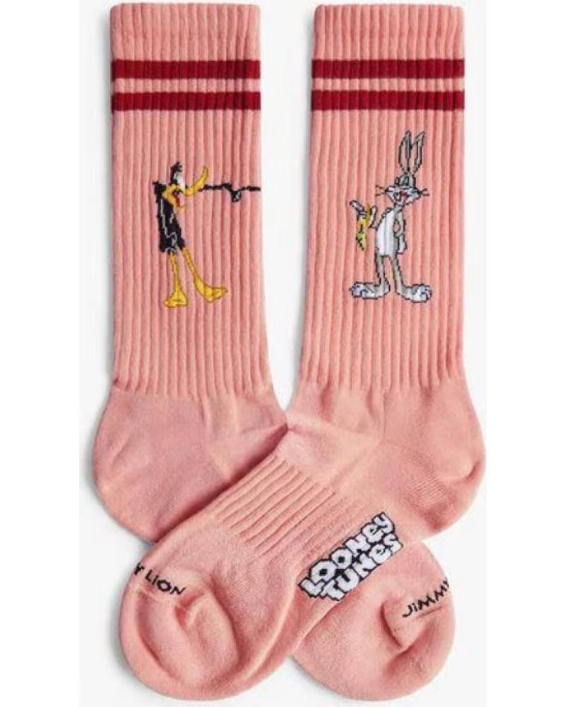 Calcetines Jimmy Lion Athletic Looney Tunes Daffy Vs Bugs Unisex Rosa