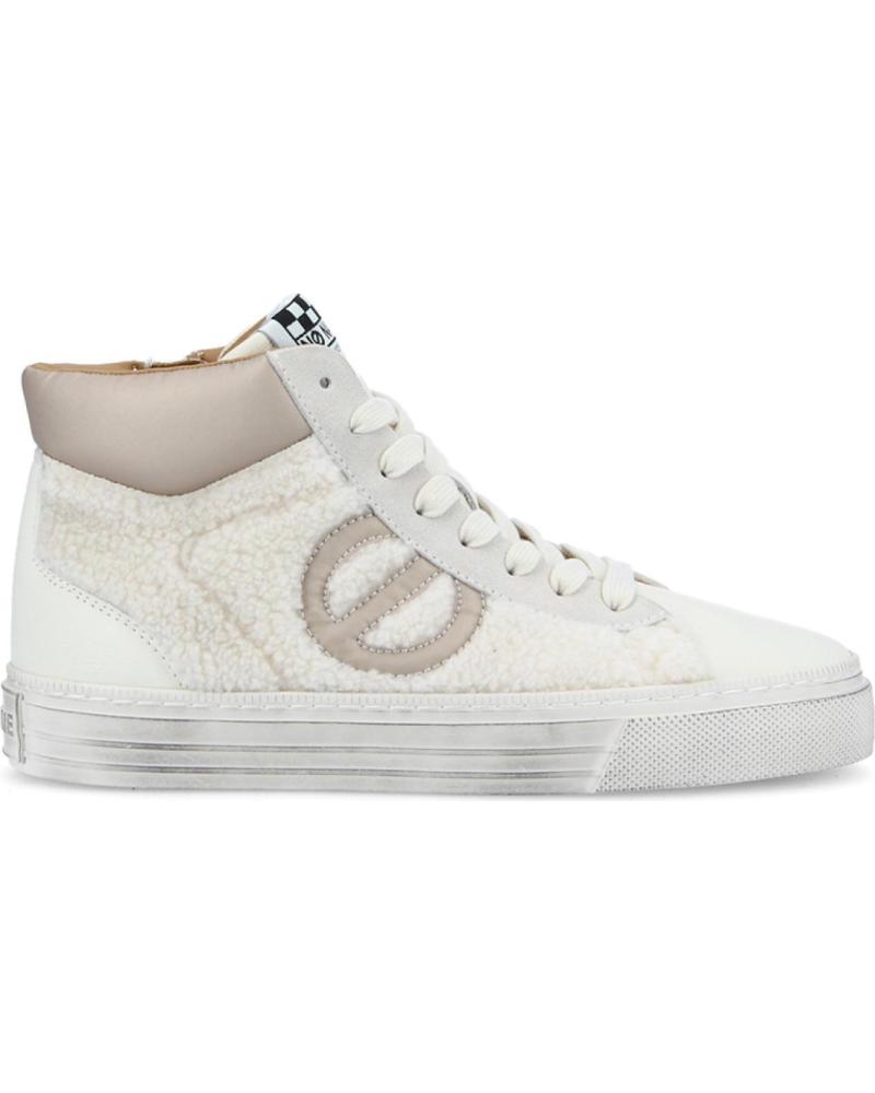 NO NAME ZAPATILLAS STRIKE MID CUT, PIEL NAPA, COLOR DOVE Y GOLD DOVE-GOLD