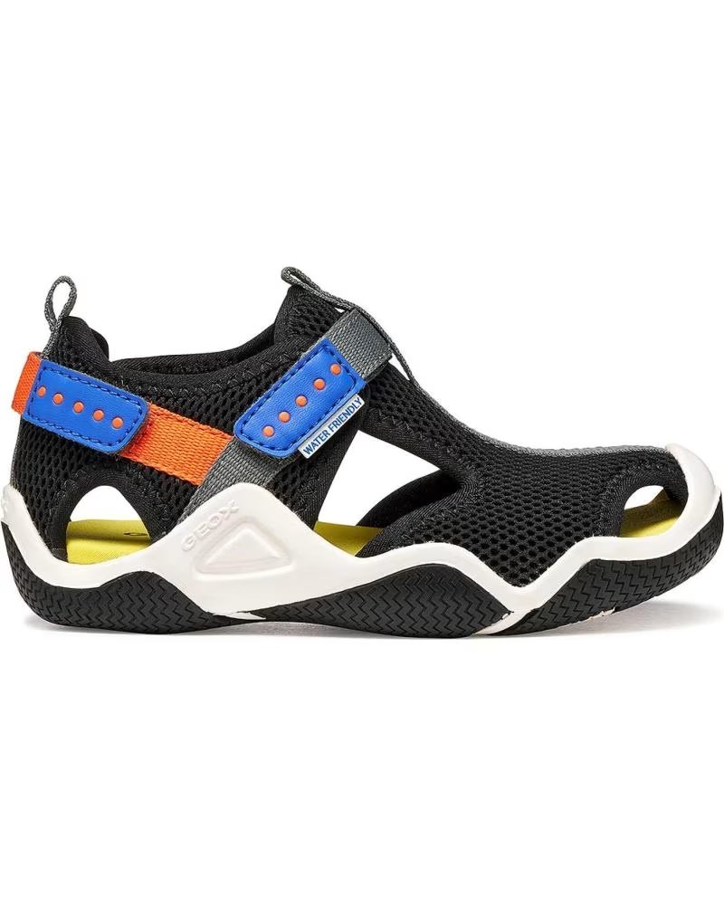 Sandalias Infantiles Geox Wader J1530A Black/orange Blackorange