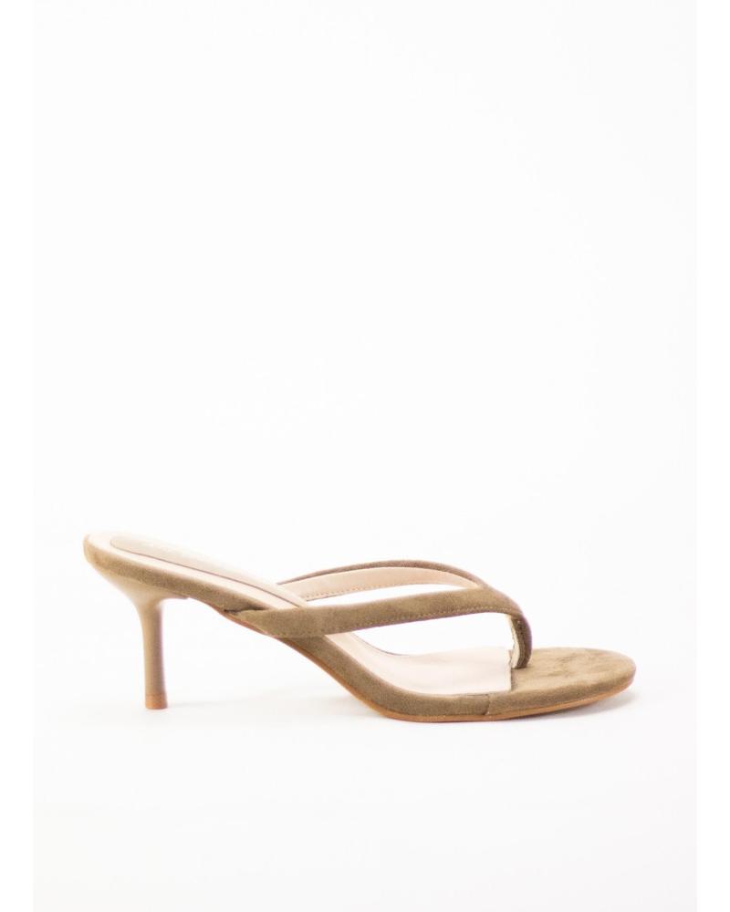 KESLEM SANDALIA SELENE DE TACÓN FINO KAKI