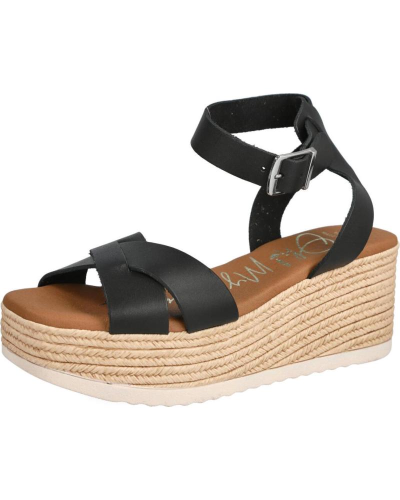 OH MY SANDALS SANDALIAS 5445 CON PLATAFORMA Y TIRAS CRUZADAS NEGRO