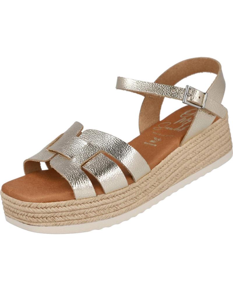 OH MY SANDALS SANDALIAS DE PLATAFORMA 6021 CON CIERRE DE HEBILLA CHAMPAGNE