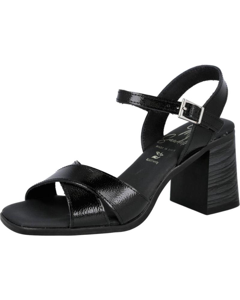 OH MY SANDALS SANDALIAS 5908 CRUZADAS DE TACÓN ALTO NEGR0