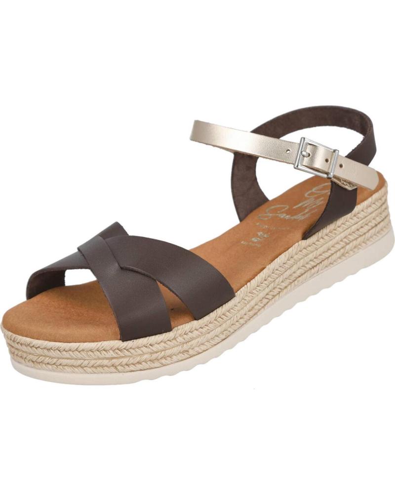 OH MY SANDALS SANDALIAS 5693 CON PLATAFORMA Y CIERRE DE HEBILLA MARRON