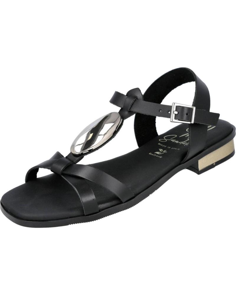 OH MY SANDALS OH MY SANDALS 5875 SANDALIAS PLANAS CON ADORNO METÁLICO NEGRO