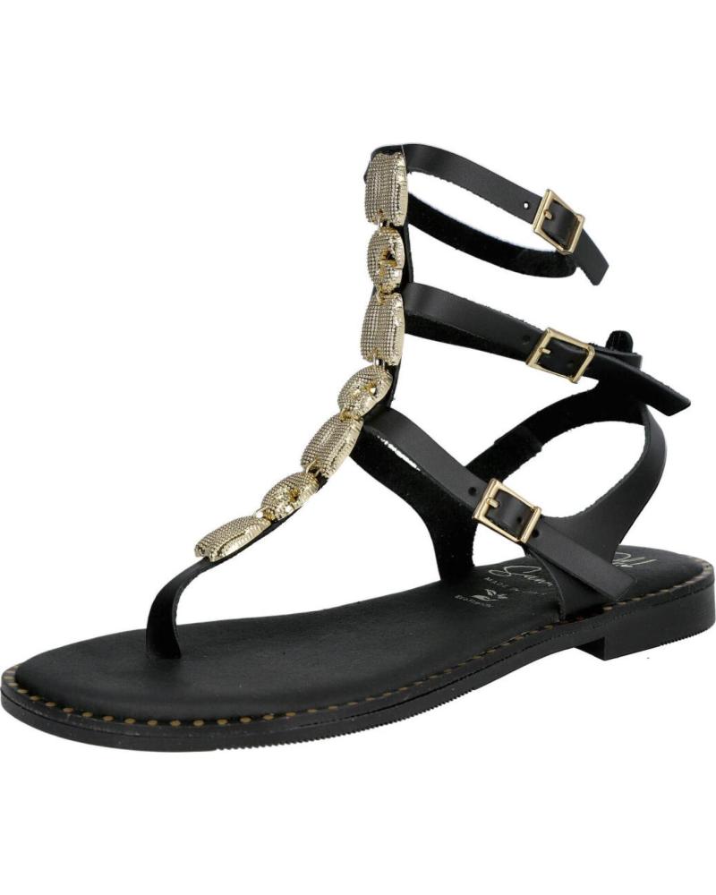 OH MY SANDALS SANDALIAS ROMANAS 5845 CON ADORNOS DE MONEDAS NEGRO