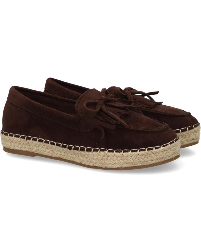 SPORT3PUNTO0 MOCASINES TIPO ALPARGATA CON PLATAFORMA Y DETALLE DE FLECOS VARIOS COLORES