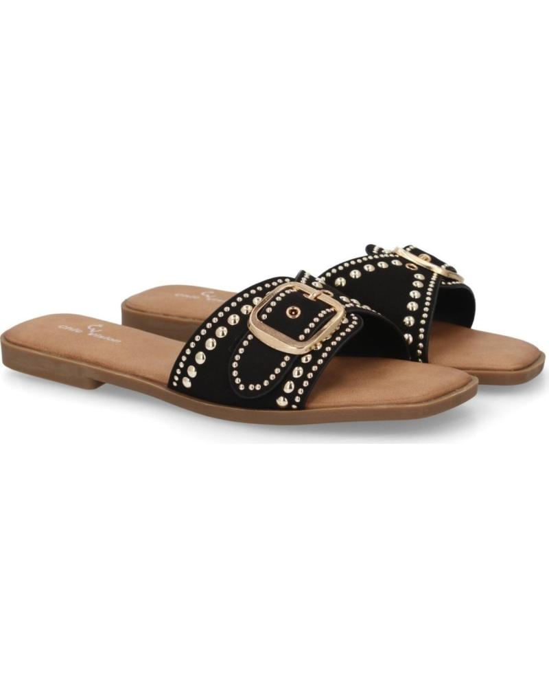 SPORT3PUNTO0 SANDALIAS PLANAS CON HEBILLA DECORATIVA Y TACHUELAS VARIOS COLORES