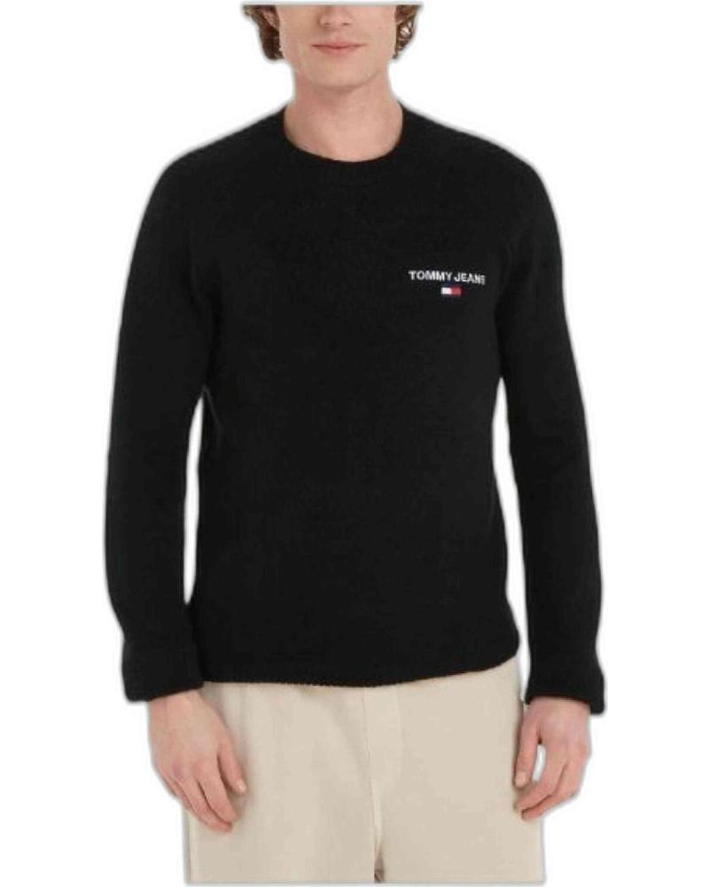 TOMMY HILFIGER CAMISETA DE MANGA LARGA CON LOGO BORDADO NEGRO